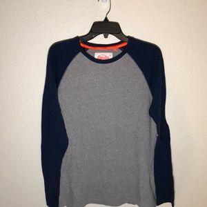 VINTAGE Superdry Men’s Grey Long Sleeve T-Shirt